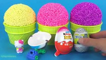 Play Foam Ice Cream Surprise Cups Kinder Joy Hello Kitty Monster University Toy Story Ooshies Kids