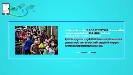R$ 600 Calendario sai essa semana, familia com 11 filhos tem coronavirus 06/04/2020