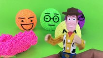 Learn Colors Play Foam Smiley Kinder Surprise Eggs Sofia the First Toy Story Shopkins