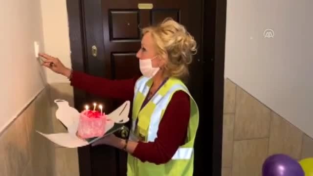 Yanına gidemediği kızının doğum gününü vefa grubu aracılığıyla kutladı