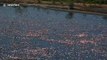 Thousands of flamingos flock to lake in Mumbai as COVID-19 causes cleaner air
