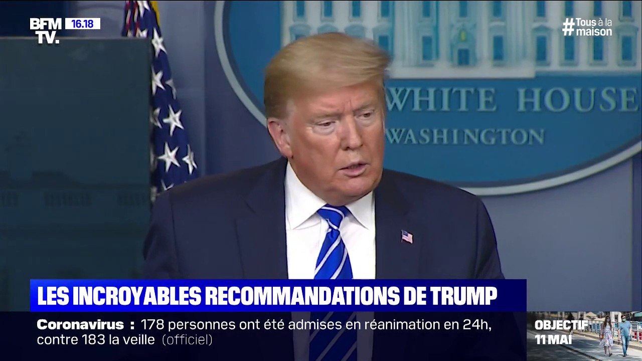 Coronavirus: les propositions de remèdes incroyables de Donald Trump