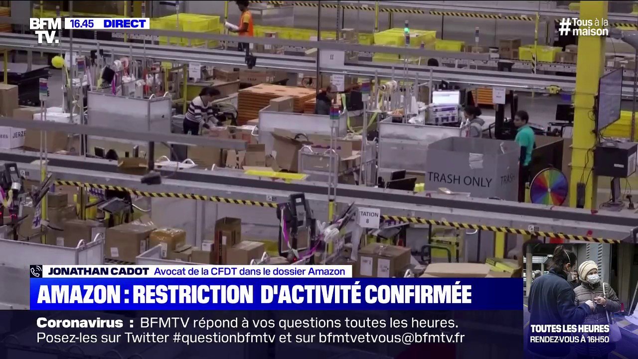 Me Cadot: "Amazon n'a pas mis en oeuvre les mesures de prévention suffisantes" pour ses salariés