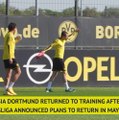 Borussia Dortmund train as Bundesliga prepares to return to action