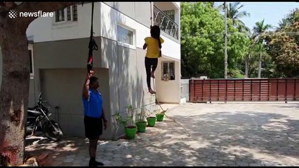 Father in India uses the COVID-19 lockdown period to train his daughter life skills