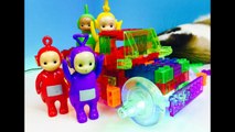 Light Up LEGO Truck Opening with TELETUBBIES TOYS and Funny KITTY--