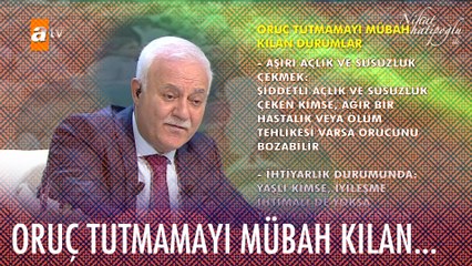 Oruç tutmamayı mübah kılan durumlar? - Nihat Hatipoğlu ile İftar