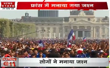 फीफा विश्व कप: फ्रांस की जीत पर पेरिस की सड़कों पर प्रशंसकों की जुटी भीड़