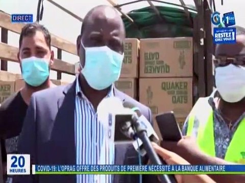 RTG / Covid 19 - L’OPRAG offre des produits de première nécessité à la Banque Alimentaire