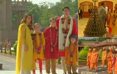 कनाडा के पीएम जस्टिन ट्रूडो पहुंचे साबरमती आश्रम
