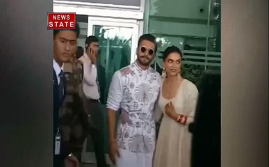 दीपिका-रणवीर को देखने एयरपोर्ट पर लगी प्रशंसकों की भीड़