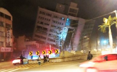 ताइवान में 6.4 तीव्रता का भूकंप, कई बिल्डिंग्स को नुकसान