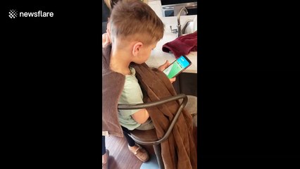 Canadian man creates an 'Isolation Barber Shop' with his family amid COVID-19 lockdown