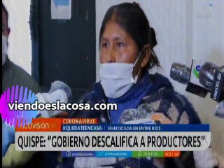 Diputada Quispe: "Gobierno descalifica a productores"
