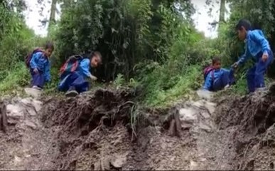 Uttarakhand: स्कूल जाते ये बच्चे हैं असली खतरों के खिलाड़ी, Video हुआ वायरल