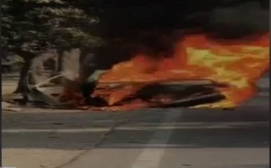 लुधियाना: चलती कार में अचानक लगी आग