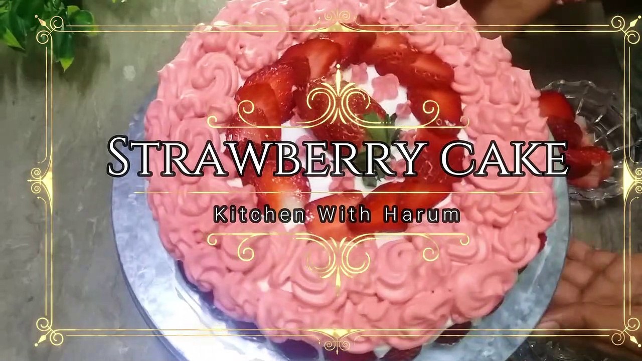 strawberry cakeStrawberry Cake in Urdu/Hindi | Kitchen With Harum