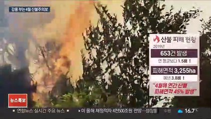 강풍 부는 4월 산불 '비상'…"피해면적 45% 발생"