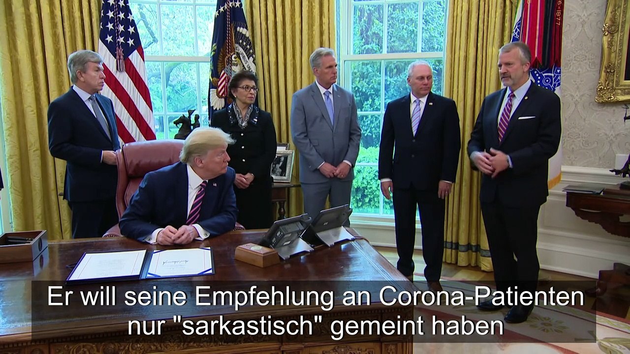 Trump will Desinfektions-Äußerung nur 'sarkastisch' gemeint haben