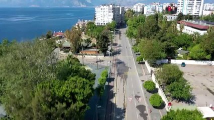 Antalya'da sessizlik hakim - drone