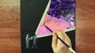 See the Galaxy｜Acrylic Painting on Canvas Step by Step #12｜Satisfying Masking Tape ASMR
