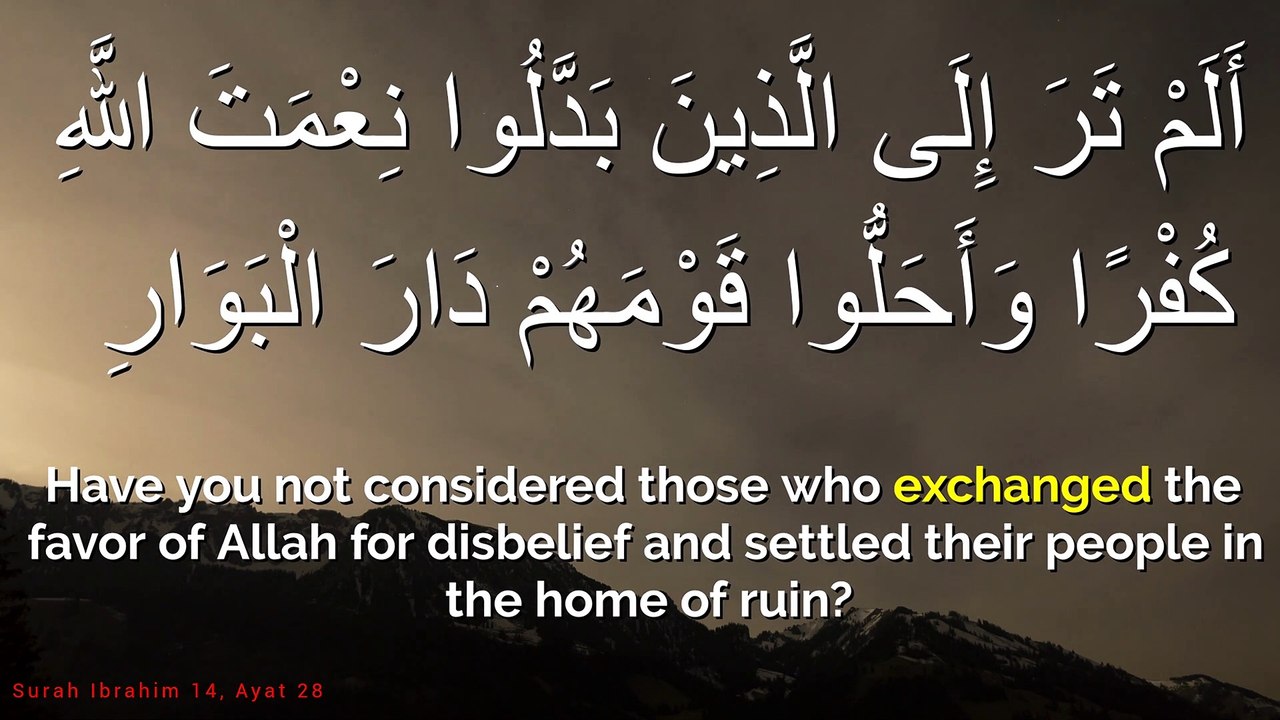 Surah ibrahim 014:028