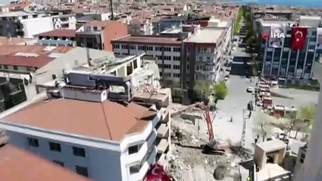 Sokağa çıkma günlerinde kentsel dönüşüm hızlandı, çalışmalar havadan görüntülendi