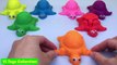 Play Doh Rainbow Turtle Chimeras with Winnie the Pooh Hello Kitty Doraemo Molds Fun for Kids