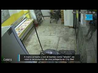A mano armada y con el barbijo como "aliado", asaltó una pollajería en City Bell