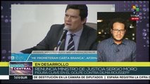 Moro confirma renuncia como ministro de Justicia de Brasil