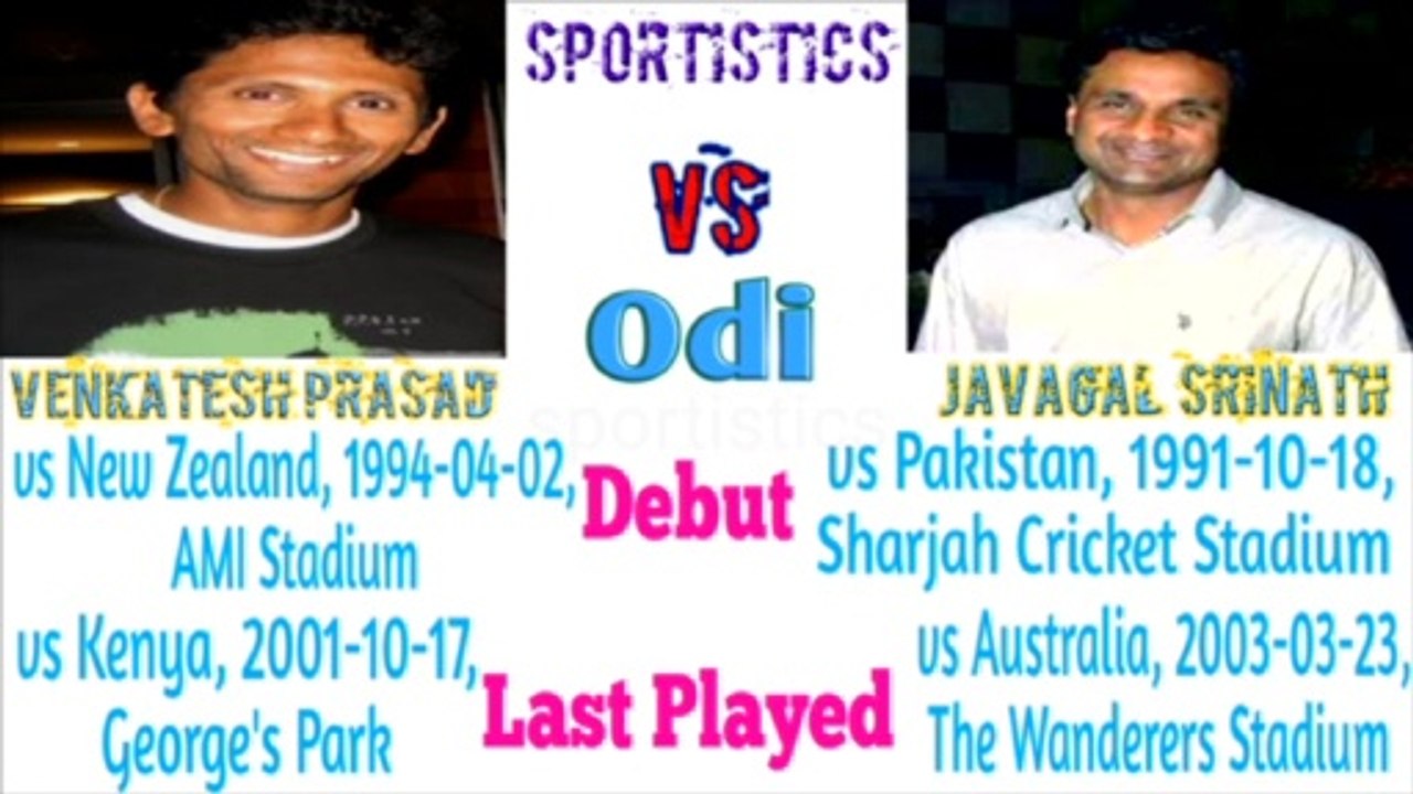Venkatesh Prasad vs Javagal Srinath | Former Bowler | cricket legends | Sportistics