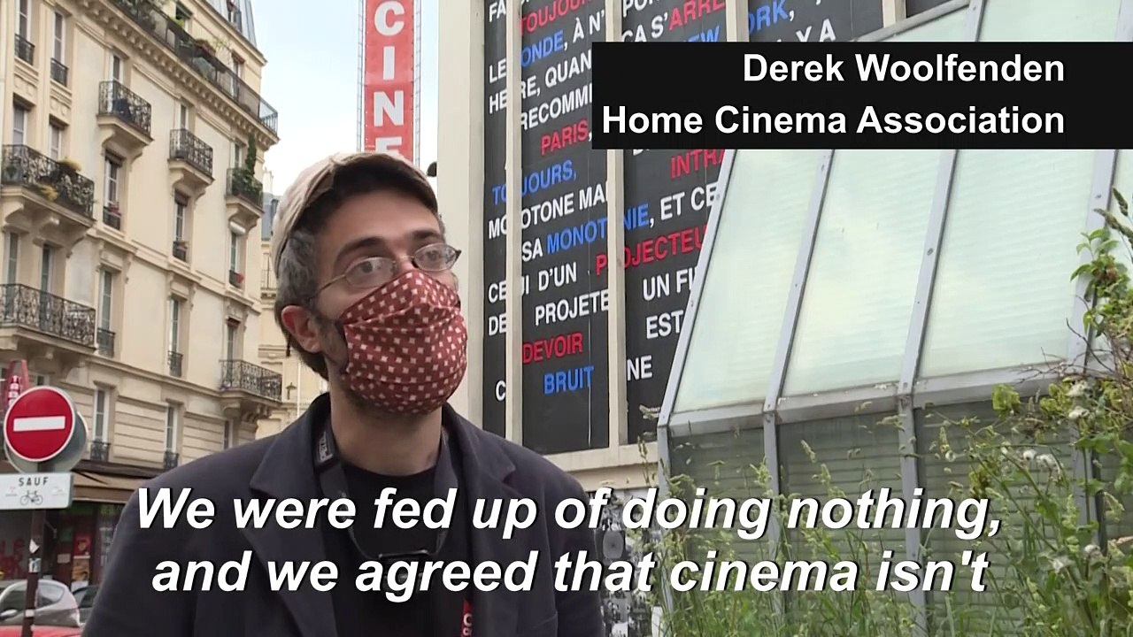 Paris cinema projects films to cheer up residents on lockdown