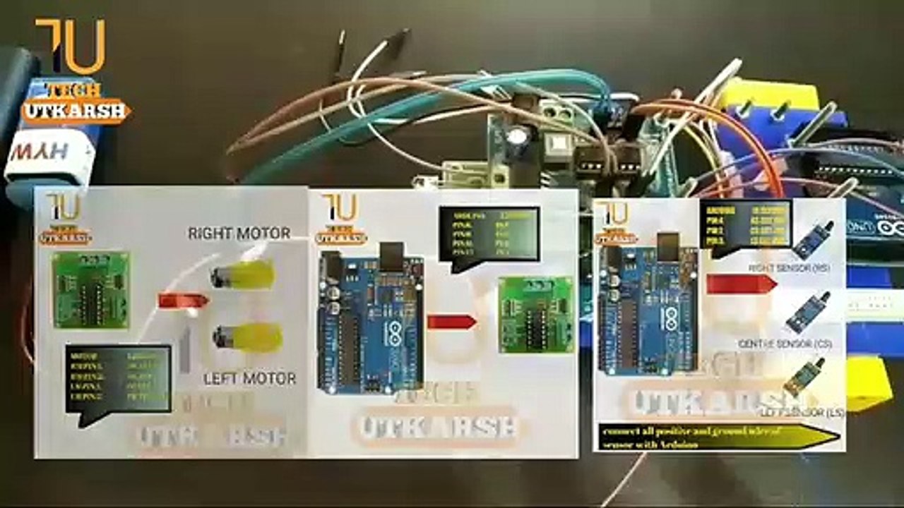 |Arduino tutorial part #6|How to make object following Robot|using IR sensor|IN HINDI|TECH UTKARSH|