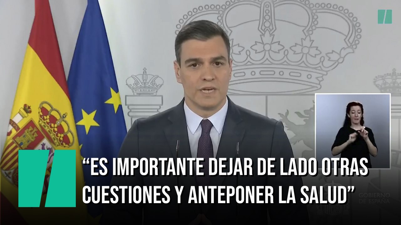 Sánchez: "Es importante dejar a un lado otras cuestiones y anteponer la salud pública"