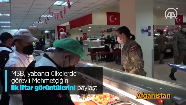 Mehmetçiklerimiz yabancı ülkelerde ilk iftarını böyle açtı