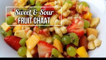 sweet and sour mix fruit chaat receipe by bushra in the kitchen