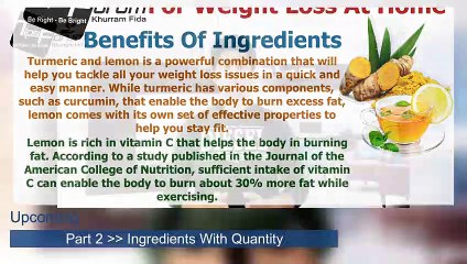 Lemon Tea With Turmeric For Weight Loss At Home - Step By Step