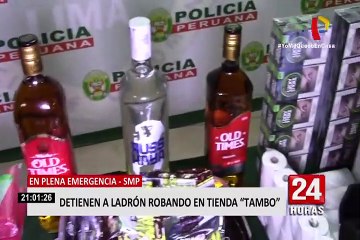 SMP: Capturan a hombre que ingresó a robar en un Tambo