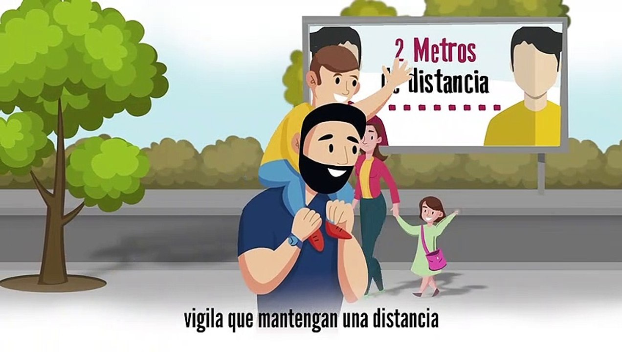 El Ministerio de Sanidad lanza un vídeo con las pautas que hay que seguir en los paseos con los niños durante el estado de alarma