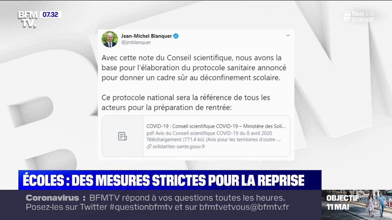 Ecoles: des mesures strictes recommandées par le Conseil scientifique