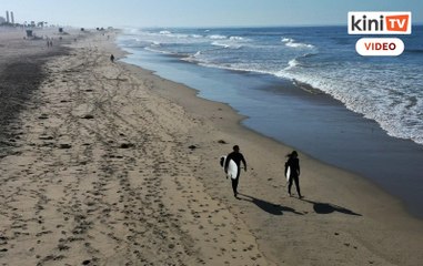 Video herunterladen: Americans flock to beaches as US coronavirus cases hit record high amid steps to reopen