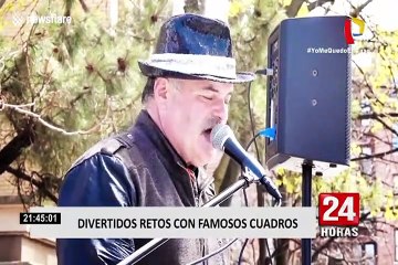Artistas animan a vecinos durante la cuarentena