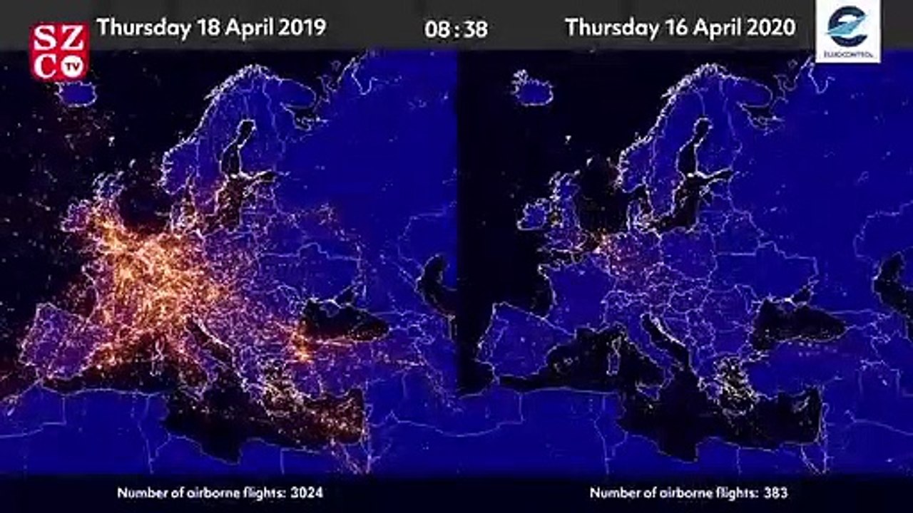 Corona virüsü hava trafiğini böyle etkiledi: 18 Nisan 2019 ile 16 Nisan 2020