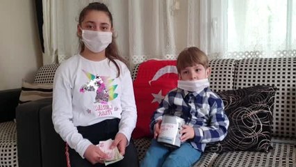 İki kardeşten Milli Dayanışma Kampanyası'na anlamlı destek