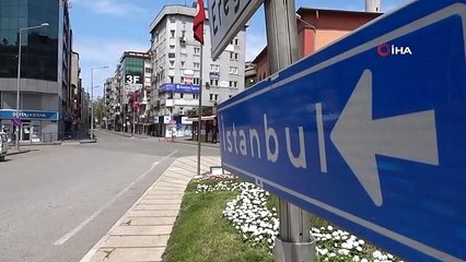Zonguldak'ta sokağa çıkma kısıtlamasında 4'üncü günde yollar boş kaldı