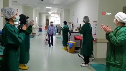 Korona virüse yakalanan hemşire 7 günlük tedavinin ardından taburcu oldu