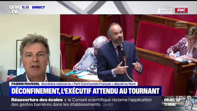Le secrétaire national du PCF Fabien Roussel estime qu'un retour à l'école le 11 mai est beaucoup trop tôt