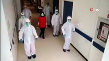 Malatya'da sağlık çalışanları hastalara 'erik dalı' ile moral verdi; video sosyal medyada gündem oldu