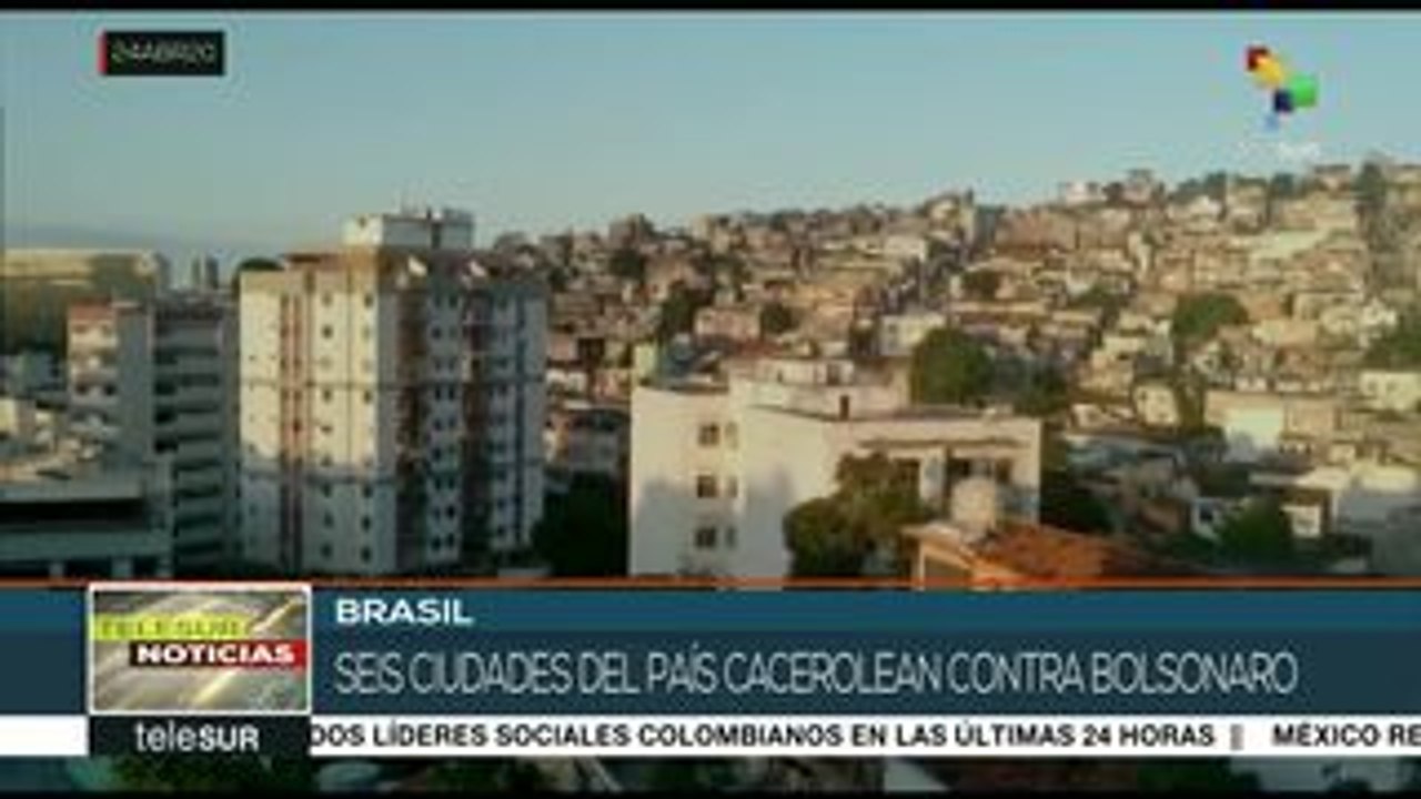 Realizan cacerolazos en Brasil, exigen a Bolsonaro que renuncie