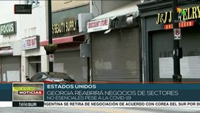 EEUU: en Georgia reabren comercios de sectores no esenciales